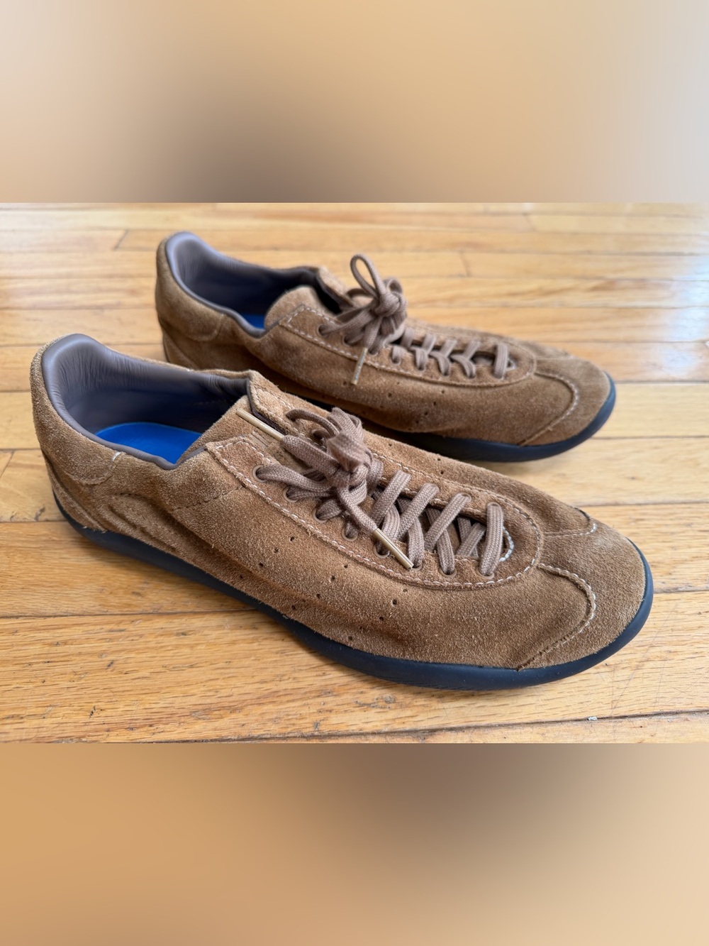adidas x Wales Bonner Karintha Earth Strata Brown Suede Low-Top Sneakers